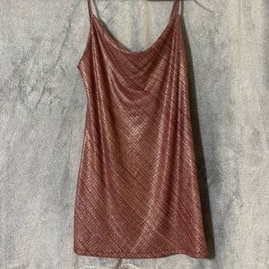 FOREVER 21 RED SHIMMER DRESS (NEW)